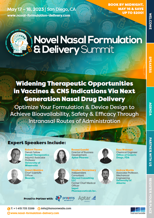 Novel Nasal Formulation and Delivery Summit Full Event Guide