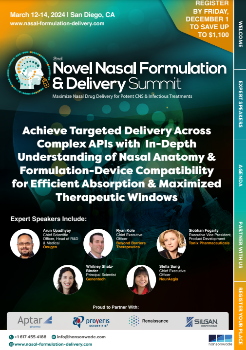 Image of the 2nd Novel Nasal Formulation & Delivery Summit event guide